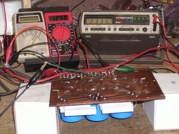 Testing the power supply 124.8vac in 2335vdc out