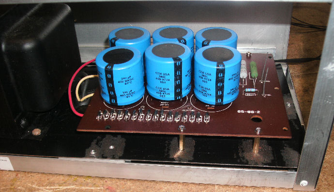 Capacitor board with new parts 390uf caps