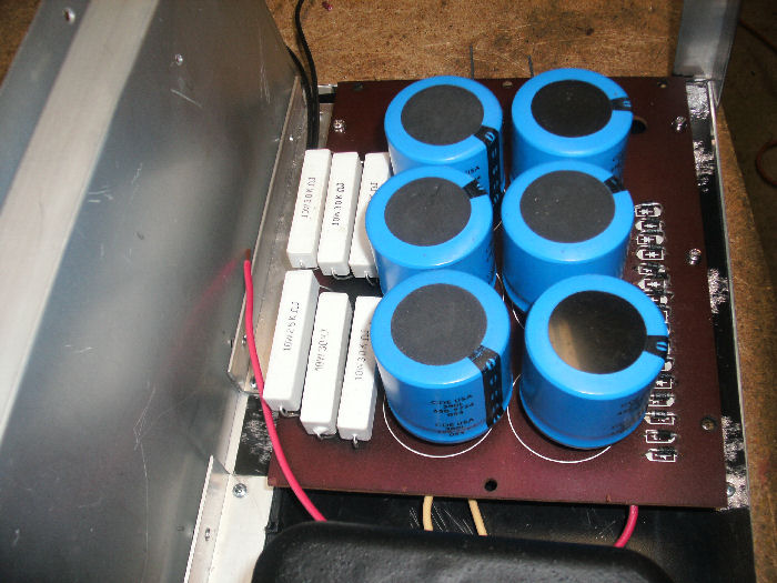Capacitor board with new parts 390uf caps