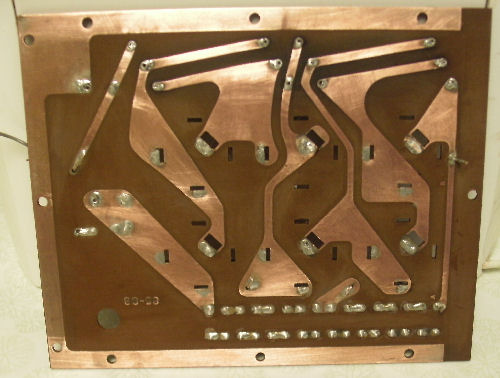 Bottom after cleaning PCB Filter Cap Board