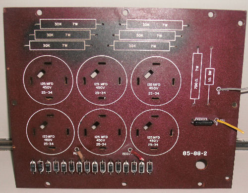 Top after cleaning PCB Filter Cap Board